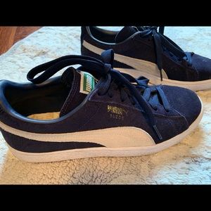 Puma Navy Suede Shoes